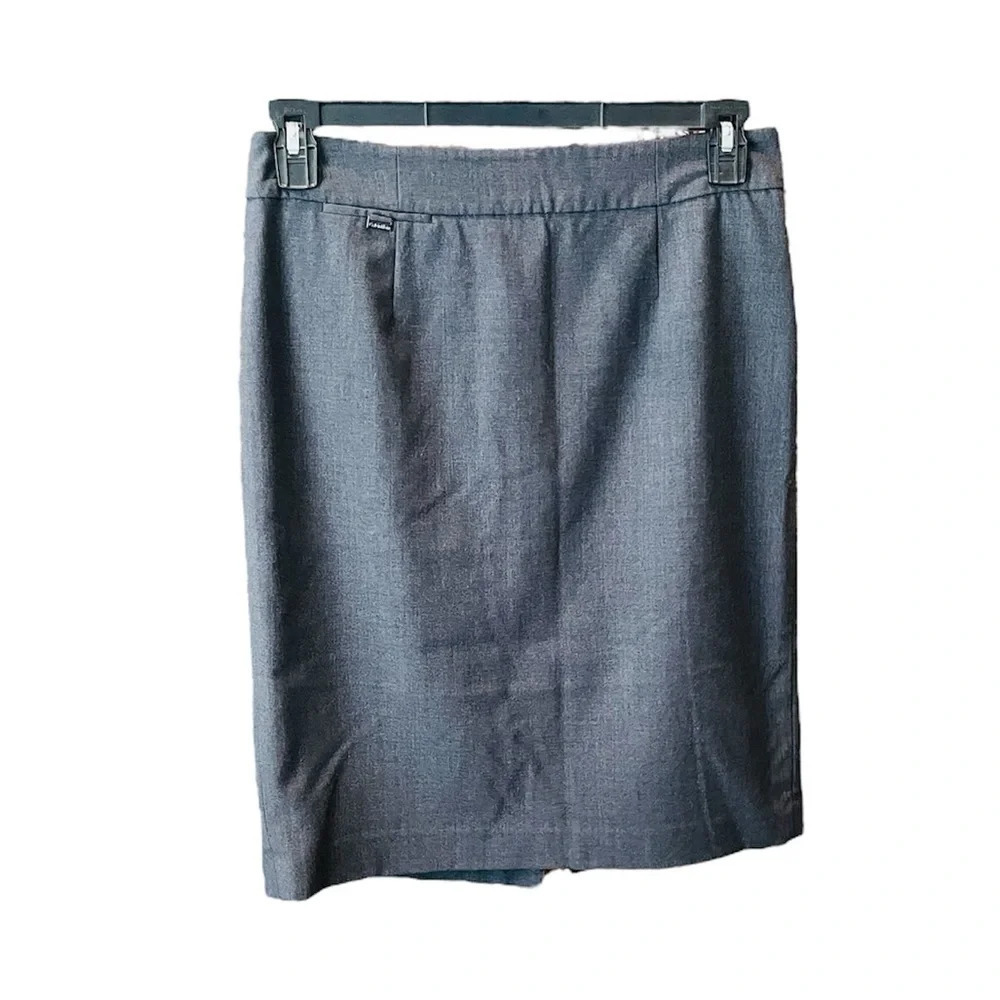 Calvin Klein women’s knee length pencil skirt fully lined zip SZ 8 dark gray